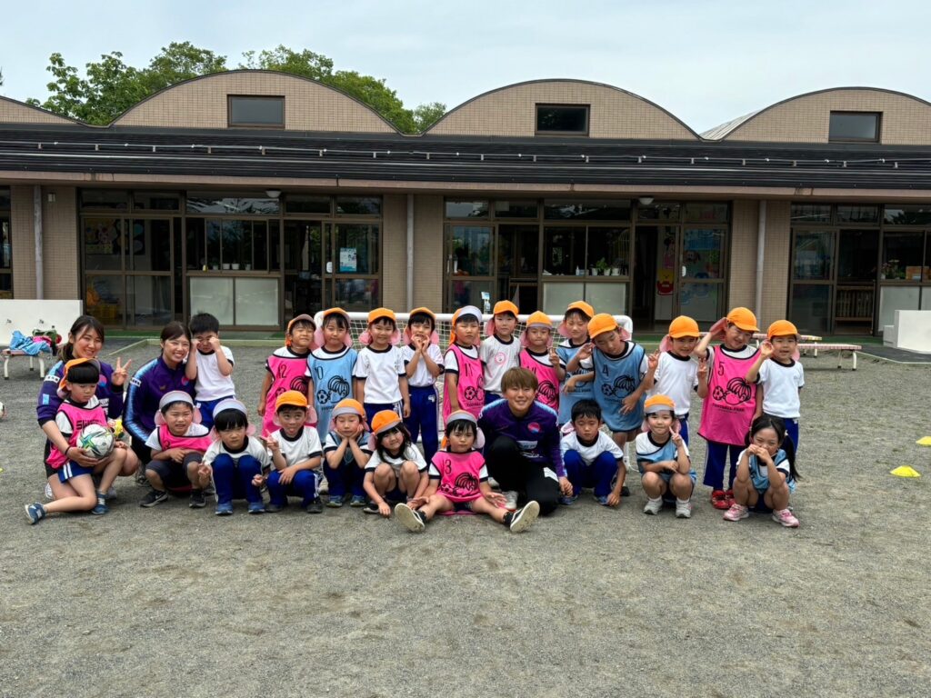 【FCふじざくら山梨と遊ぼう】山中保育所様へご訪問（2024年6月20日）
